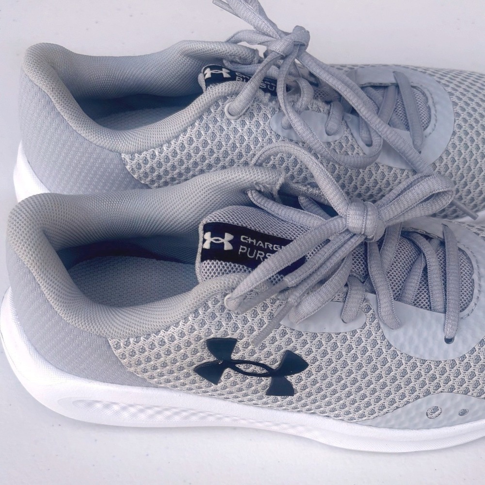 Under Armour Charged Pursuit 3 Women 6.5 Gray Running Shoes Mesh Sneaker - Picture 3 of 13